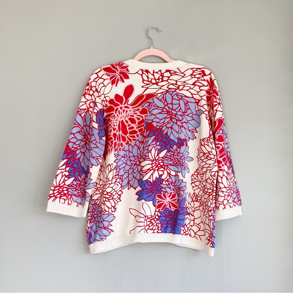 Norm Thompson Resort Vacation Tropical Floral Cardigan - Picture 5 of 5